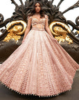 Brown Lehenga Set - embroidered lehenga