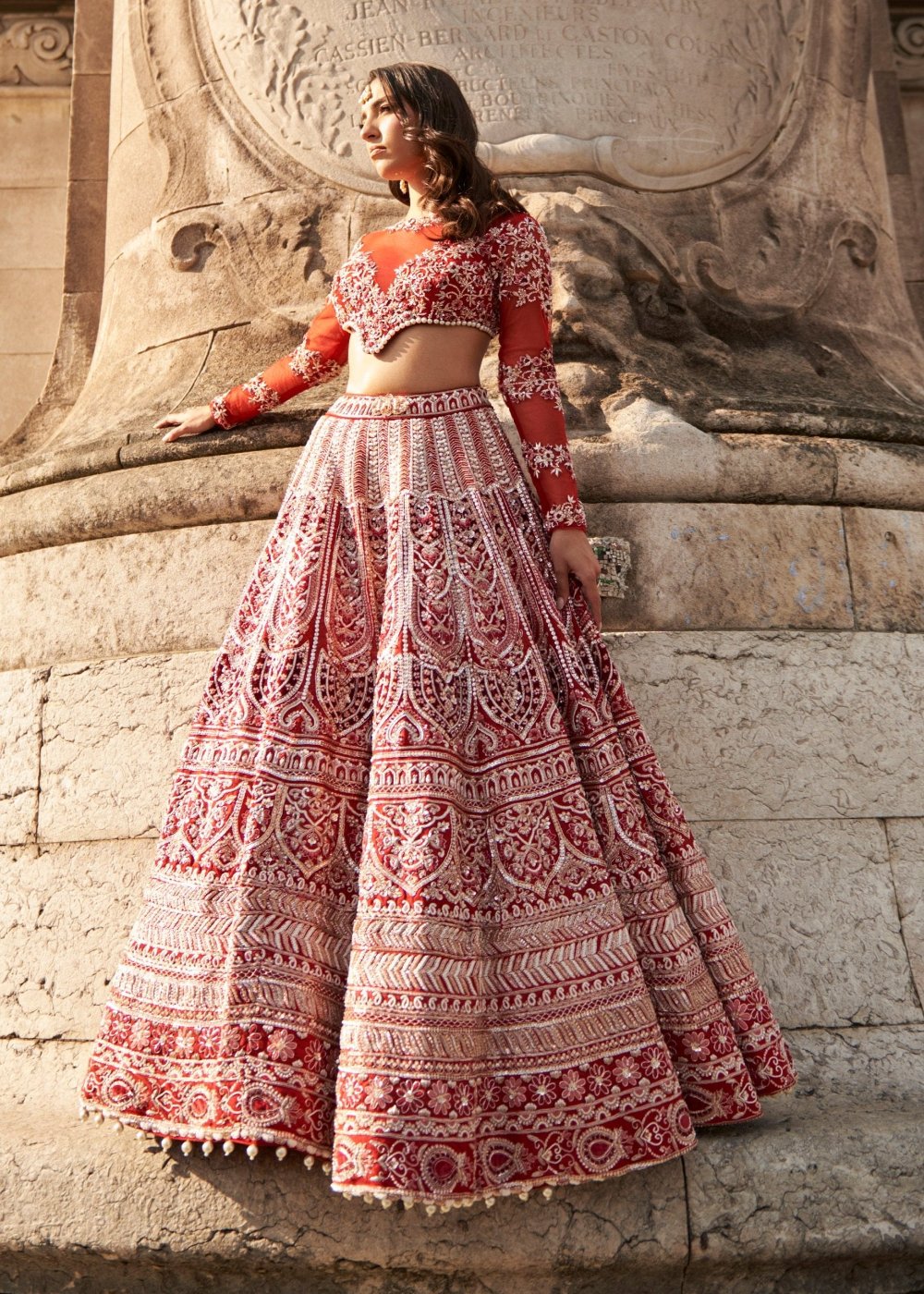 Full Sleeve - Red Lehenga Set