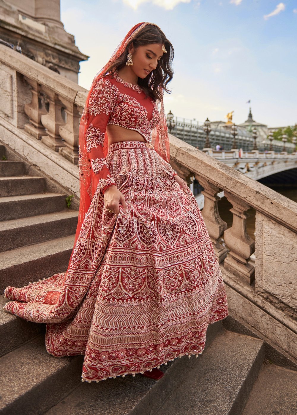 Full Sleeve - Red Lehenga Set