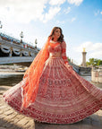 Full Sleeve - Red Lehenga Set