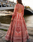 Red Puff- Sleeve Lehenga Set
