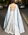 Ice Blue Lehenga Set - blue lehenga