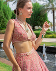 Victoria Rose Pink Lehenga Set