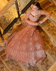 Hazel Brew Brown Lehenga Set
