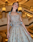 Teal Drops Minty Sage Green Lehenga Set