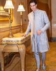 Platinum Prince Sherwani Set - Groom Sherwani