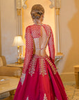 Plum Blossom Red Lehenga Set