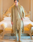 Olive Oleander Sherwani Set