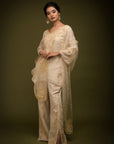 Ivory Beige Co Ord Set - indian attire Canada