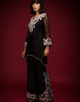 Black Embroidered Kurta Set - black kurti for women