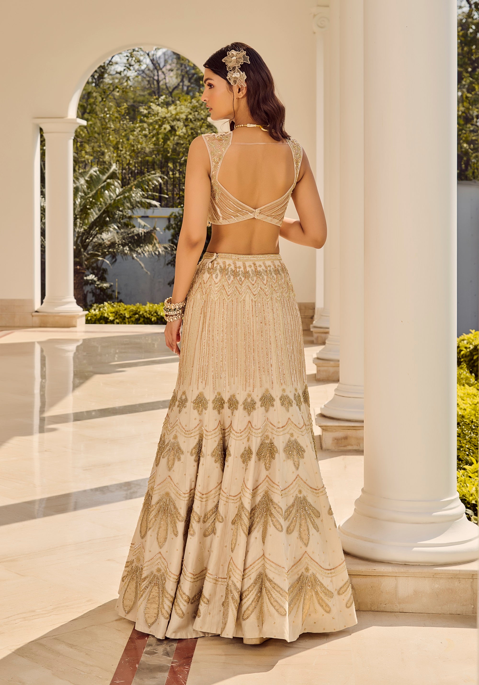 Dusty Ivory Lehenga Set