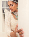 Ivory EMMA Embroidered Lehenga - ivory lehenga New Zealand