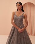 Ebony Grey Gown - indian attire Sydney