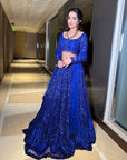 Electric Blue Lehenga Set - blue lehenga Sydney