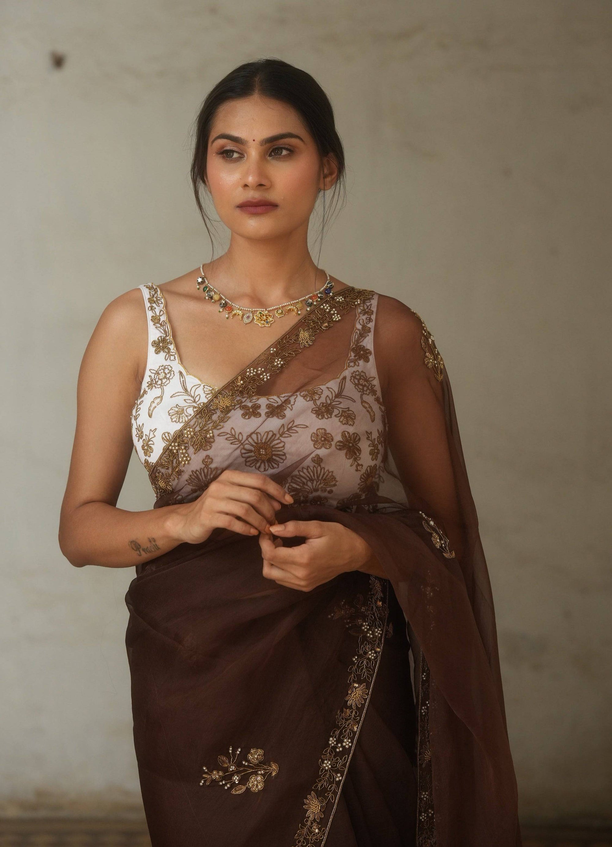 Expresso Organza Saree Set - saree Sydney