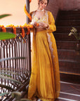 Mustard Embroidered Lehenga - lehenga USA