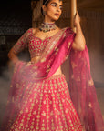 Rani Heavily Embroidered Lehenga - embroidered lehenga Sydney