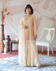 Ivory Beige Sharara Kurta Set - sharara kurti