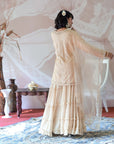 Ivory Beige Sharara Kurta Set - sharara kurti