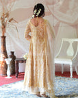 Ivory Beige Anarkali and Palazzo with Dupatta - anarkali kurti
