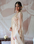 Ivory Beige Kurta and Palazzo with Dupatta - beige kurti