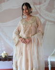 Ivory Beige Kurta and Palazzo with Dupatta - beige kurti