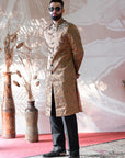 Golden Black Sherwani Set - indian mens clothing