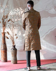 Golden Black Sherwani Set - indian mens clothing