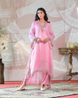 Chanderi Tissue Kaftan kurta and Dhoti Pants - kurta for women