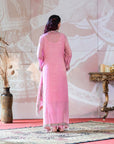 Chanderi Tissue Kaftan kurta and Dhoti Pants - kurta for women