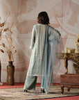 Chanderi Tissue Kurta and Pants Set - kurti for women