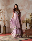 Chanderi Tissue Kurta and Palazzo Set - dress indian wear
