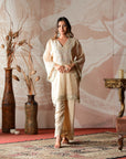 Soft Chanderi Tissue and Brocade for Top and Pants - designer indian outfits
