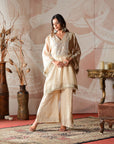 Soft Chanderi Tissue and Brocade for Top and Pants - designer indian outfits