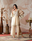 Soft Chanderi Tissue and Brocade for Top and Pants - designer indian outfits