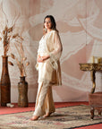 Soft Chanderi Tissue and Brocade for Top and Pants - designer indian outfits