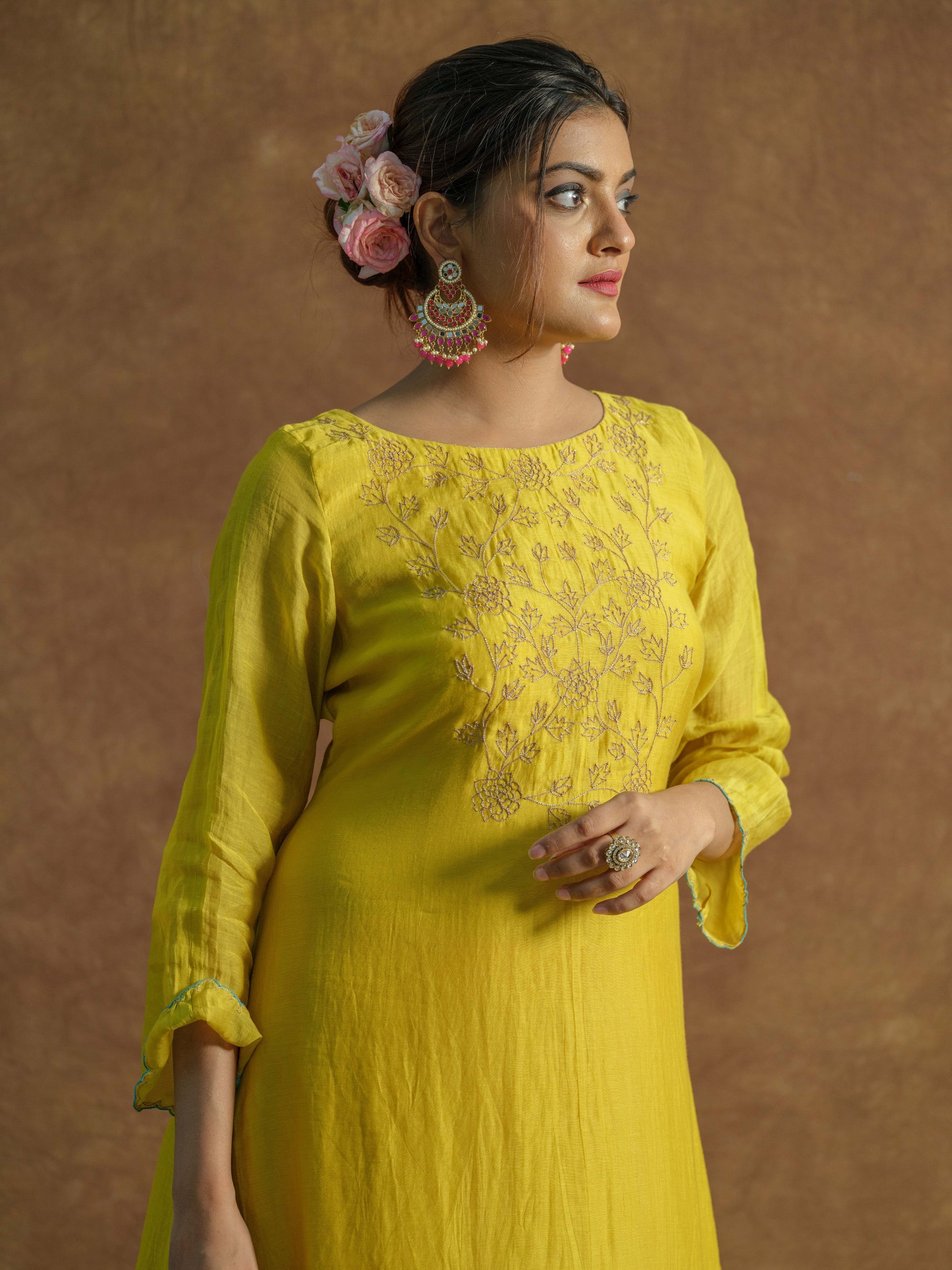 Multicolor Kurta and Palazzo Pants Set - kurta & palazzo set Australia