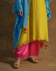 Multicolor Kurta and Palazzo Pants Set - kurta & palazzo set Australia