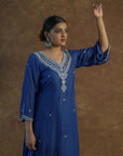 Royal Blue Kurta with Palazzo Pants and Dupatta - indian attire Australia