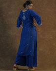 Royal Blue Kurta with Palazzo Pants and Dupatta - indian attire Australia