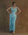 See Green Drape Skirt Set - indian attire Sydney