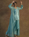 See Green Drape Skirt Set - indian attire Sydney