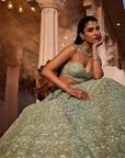 Firoza Embroidered Lehenga - bridal lehenga USA