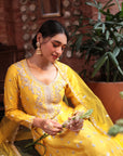 Mustard Embroidered Suit - indian attire New Zealand
