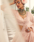 Pink GULZAR Embroidered Lehenga - pink embroidered lehenga USA