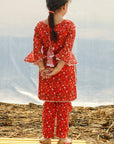 Georgette Printed Kids Pant Suit Set - kids clothes Australia