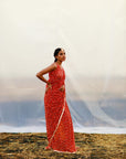 Georgette Printed Saree Set - saree USA