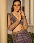 Glam Blue Lehenga Set
