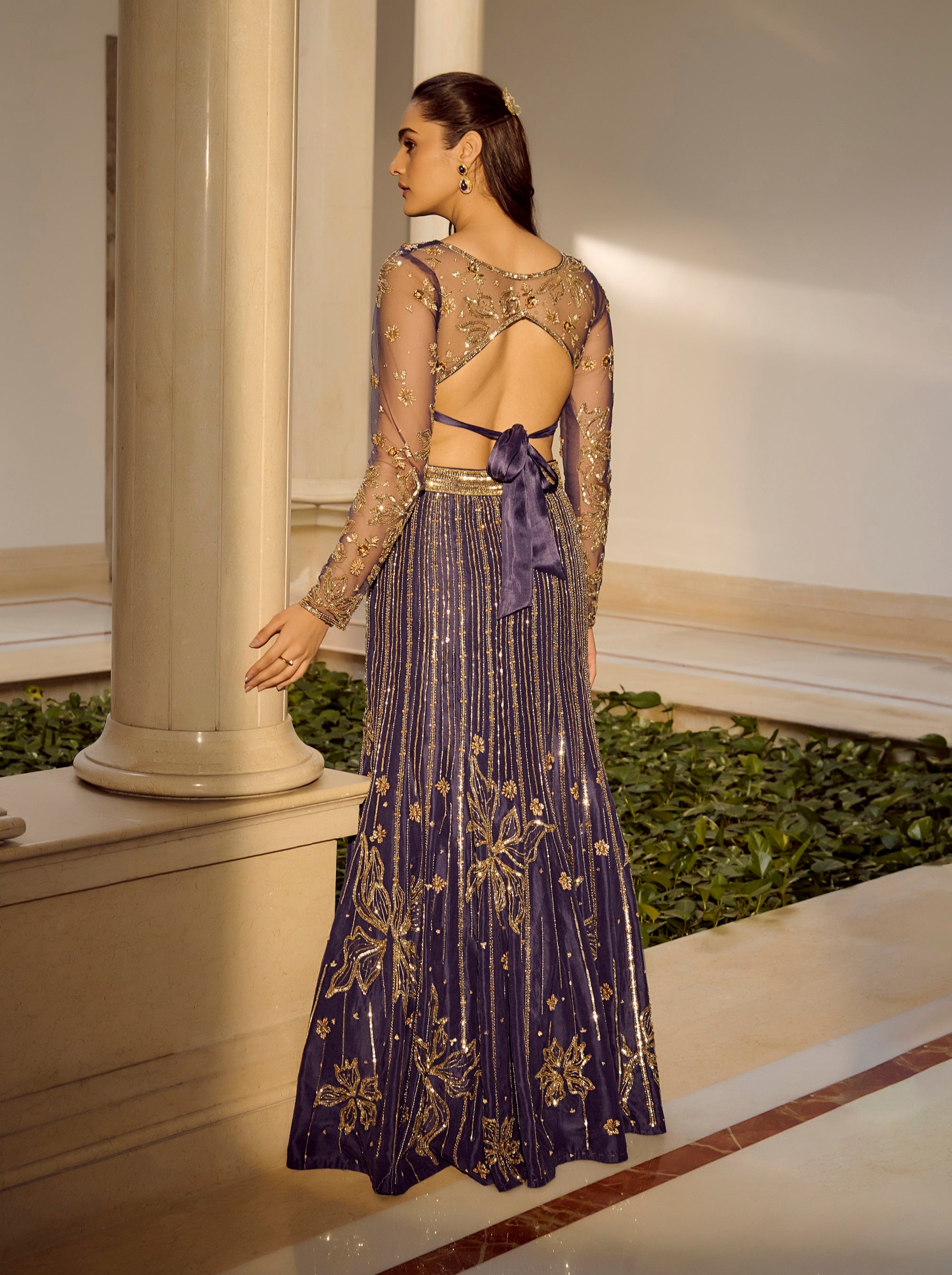 Glam Blue Lehenga Set