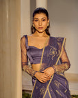 Glam Blue Saree Set